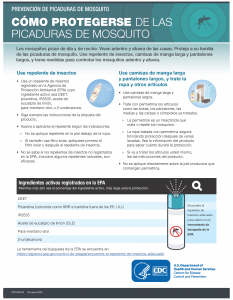 How To Protect Against Mosquito Bites (CDC Resource, Spanish)